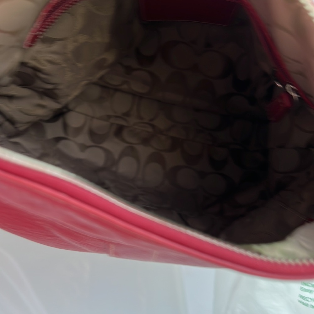 Coach Red Leather Shoulder Bag - Picture 9 of 9